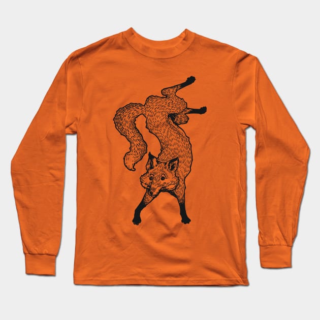 A Levity of Animals: Sly Fox Long Sleeve T-Shirt by calebfaires